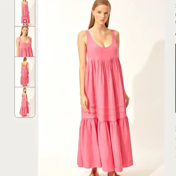 Solid & Striped Empire Linen Maxi Dress - Pink - XS Solid & Striped Empire Linen Maxi Dress - Pink - XS